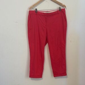 J. Crew 100% Wool Cafe Capri Pants in Bright pink